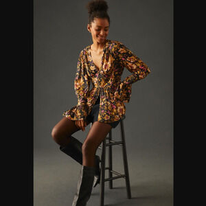 New Anthropologie Floral Tunic - Size Medium